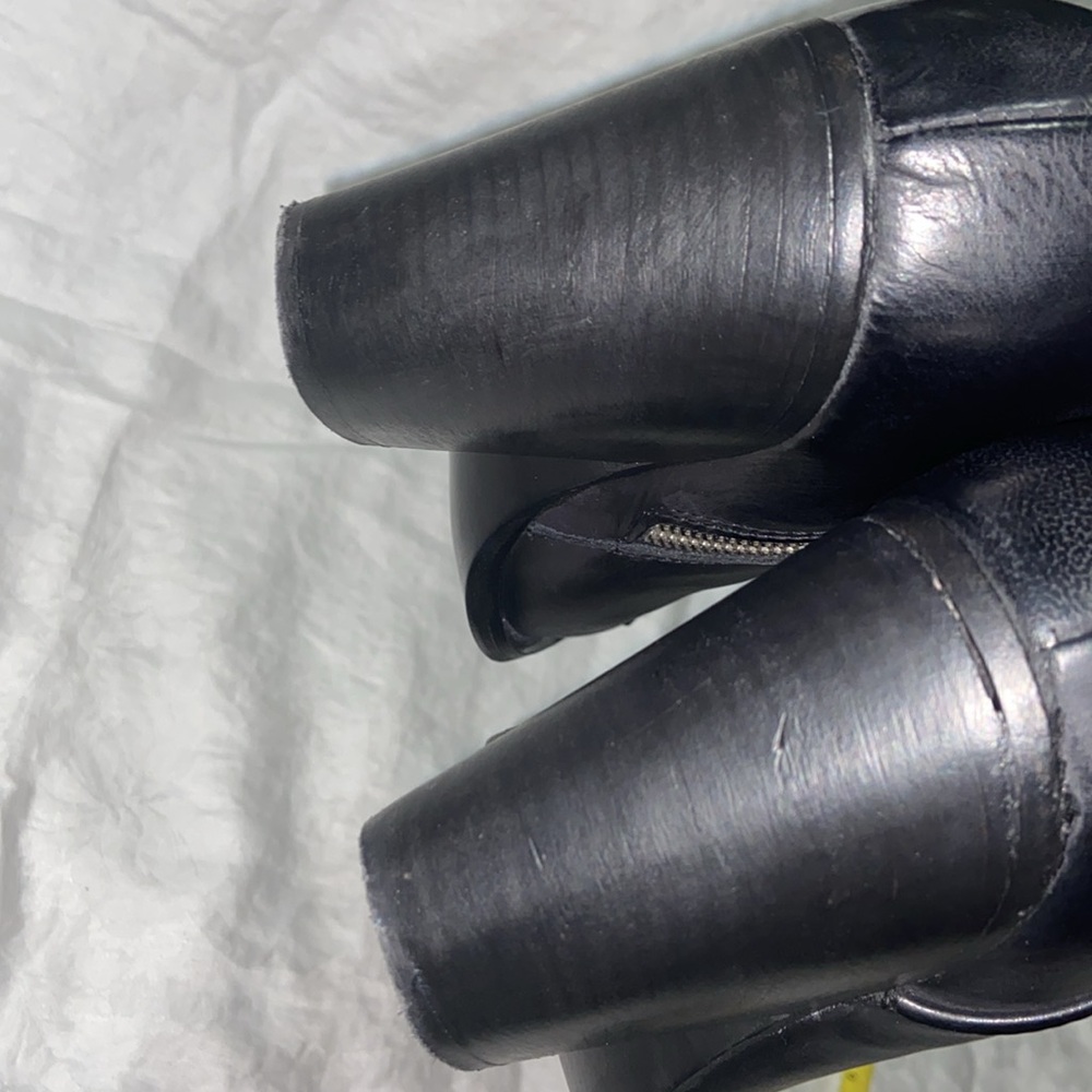 Free People Black Leather Boots with Silver Accent - Picture 15 of 16